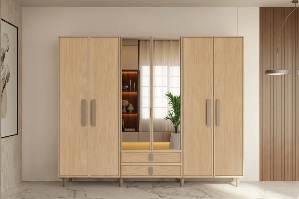 Creafy 6 Kapılı MDF Gardırop