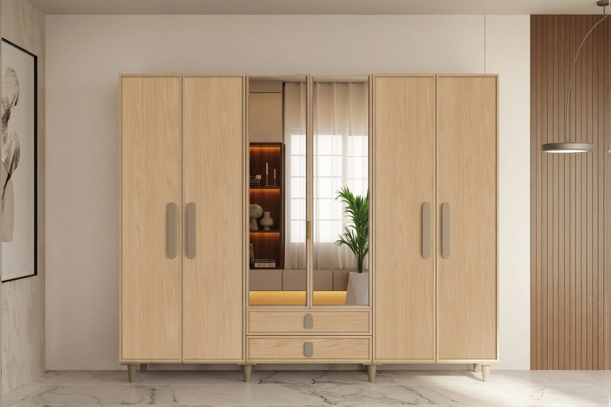 Creafy 6 Kapılı MDF Gardırop