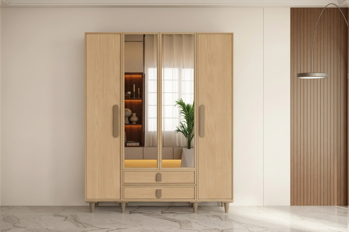 Creafy 4 Kapılı MDF Gardırop