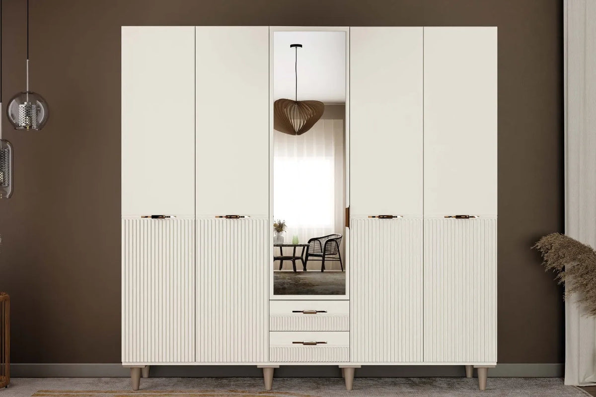 Minna 5 Kapılı MDF Gardırop