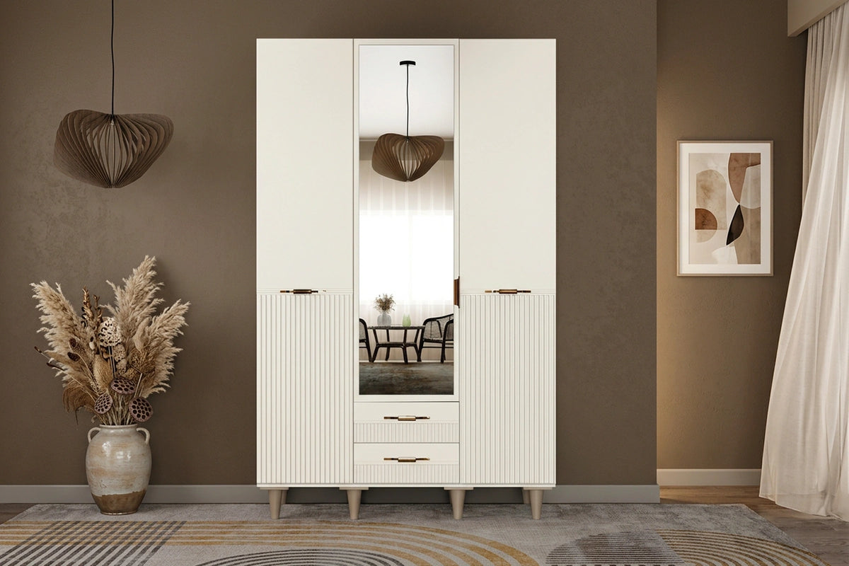 Minna 3 Kapılı MDF Gardırop