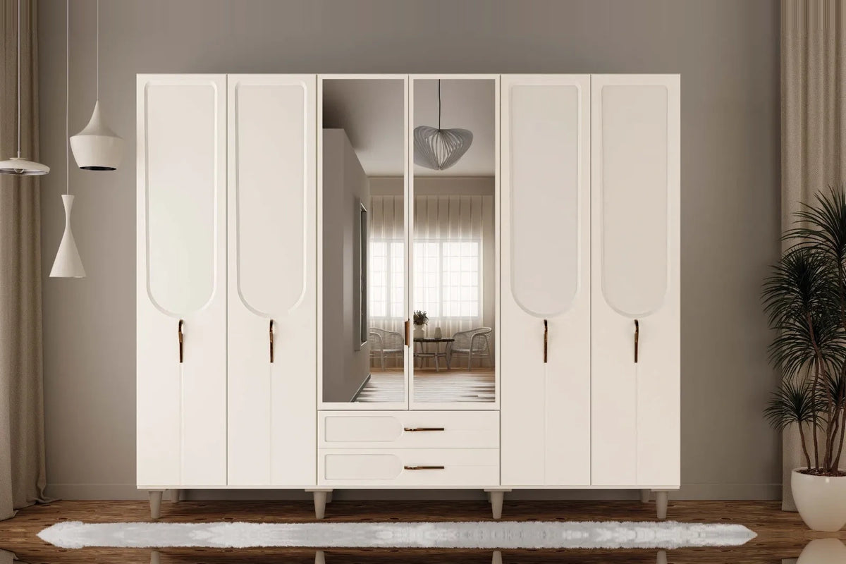 Aselia 6 Kapılı MDF Gardırop