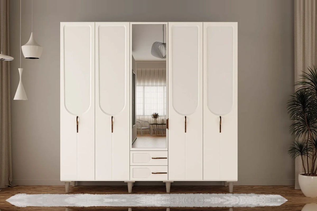 Aselia 5 Kapılı MDF Gardırop