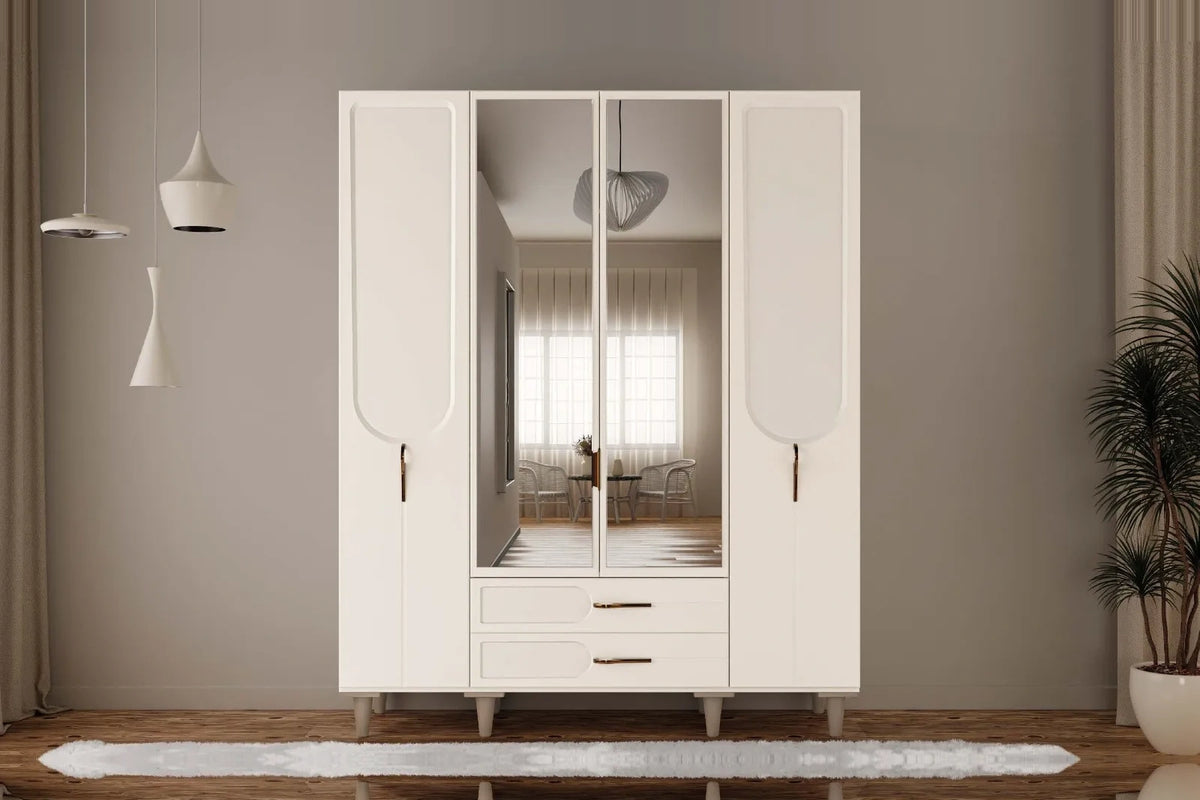 Aselia 4 Kapılı MDF Gardırop
