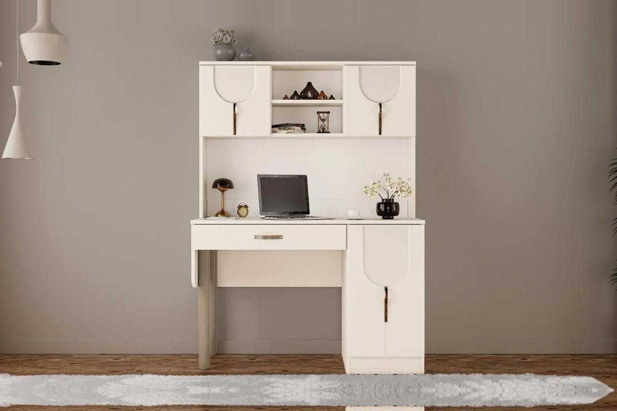 Aselia Kitaplıklı MDF Çalışma Masası