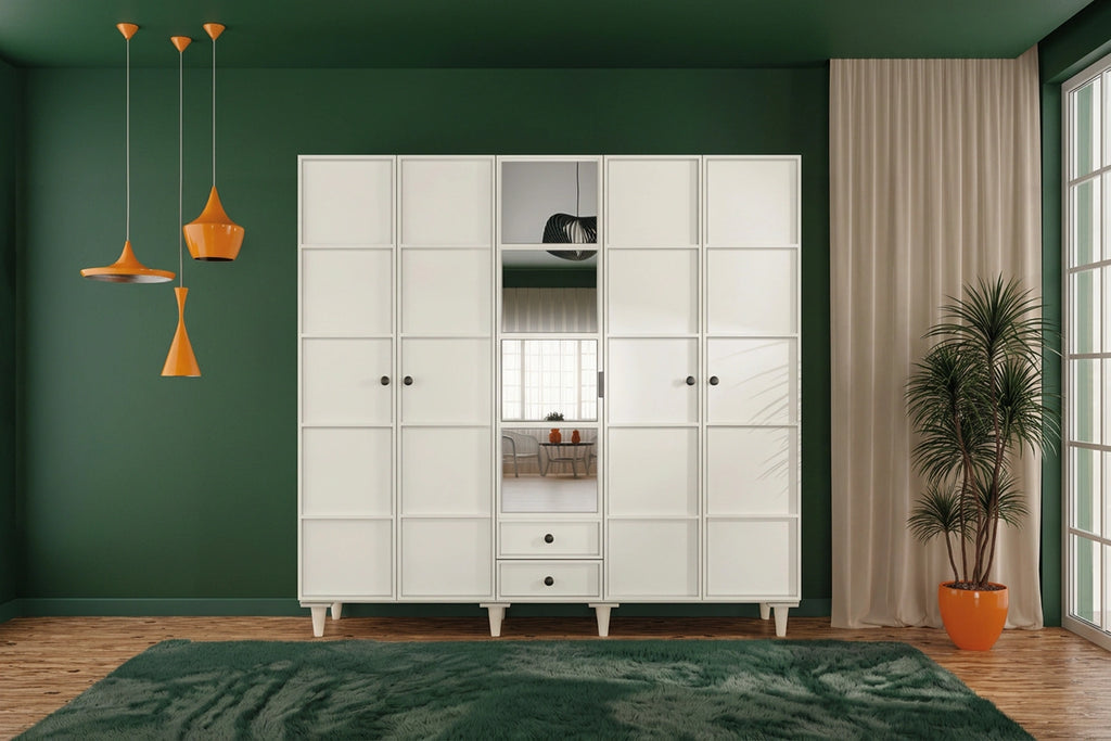 Zeon 5 Kapılı MDF Gardırop