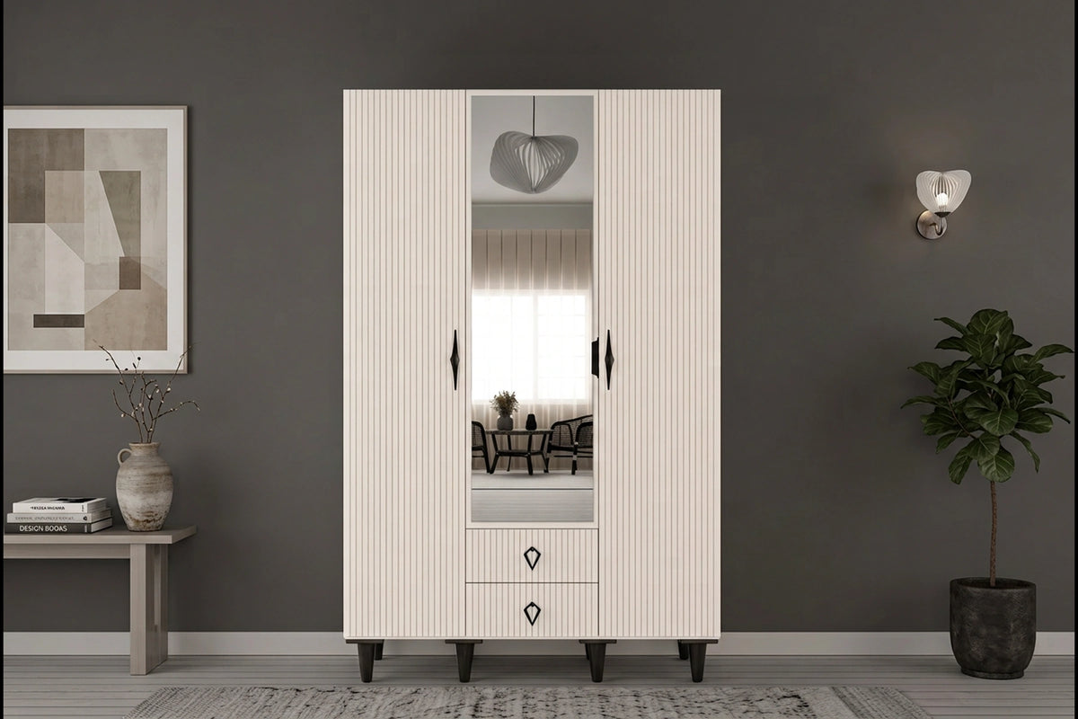 Lian 3 Kapılı MDF Gardırop