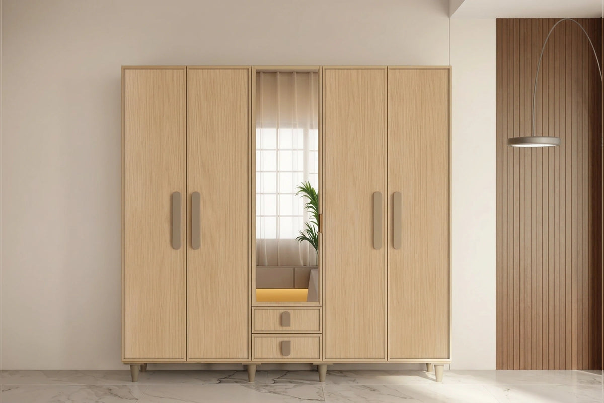 Creafy 5 Kapılı MDF Gardırop