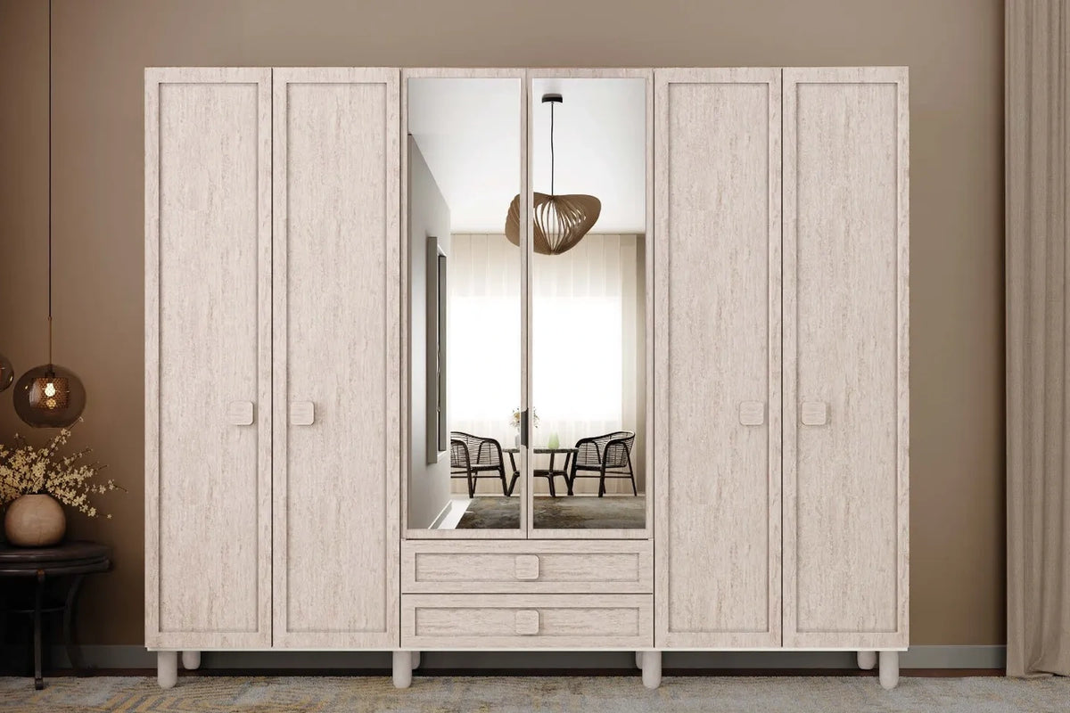 Nilly 6 Kapılı MDF Gardırop