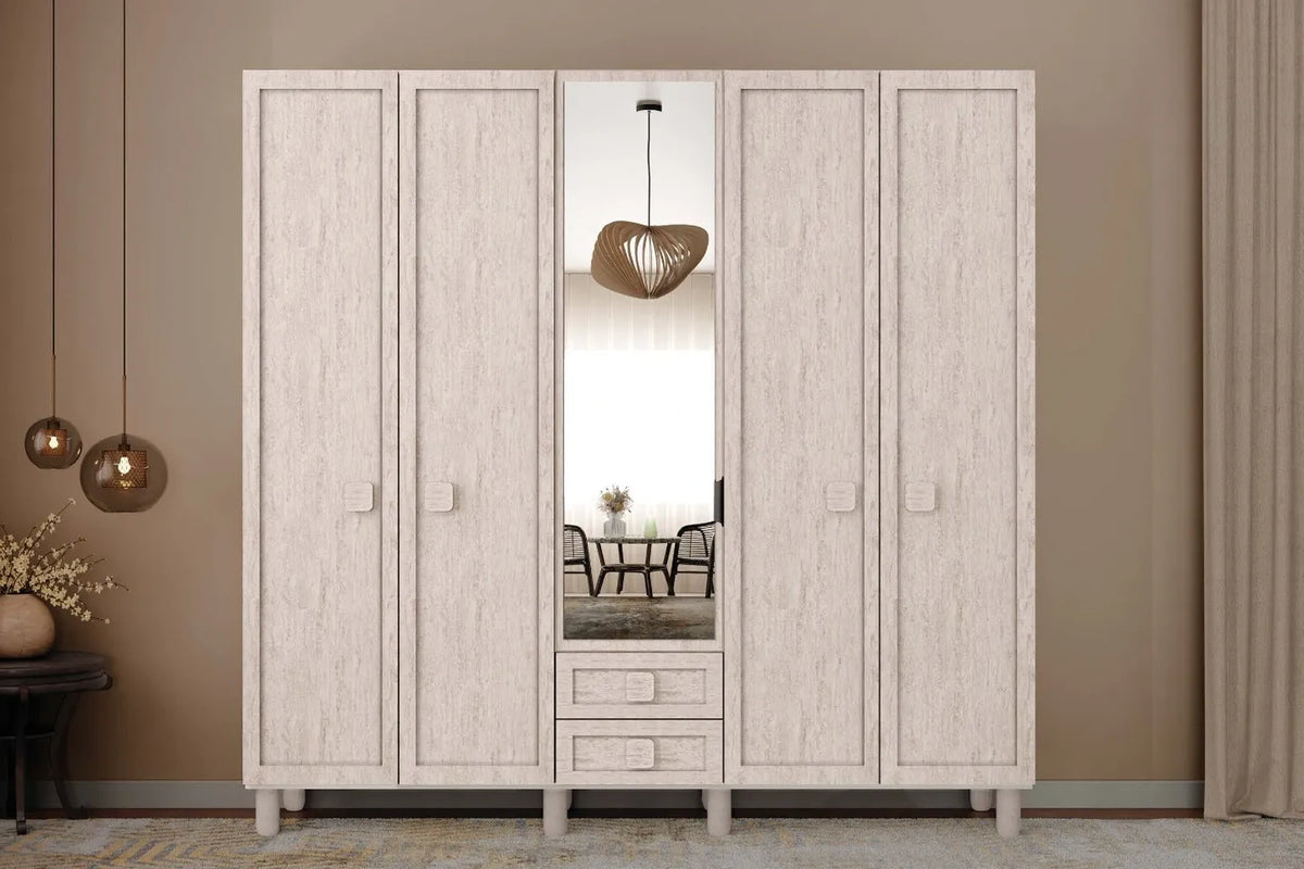 Nilly 5 Kapılı MDF Gardırop