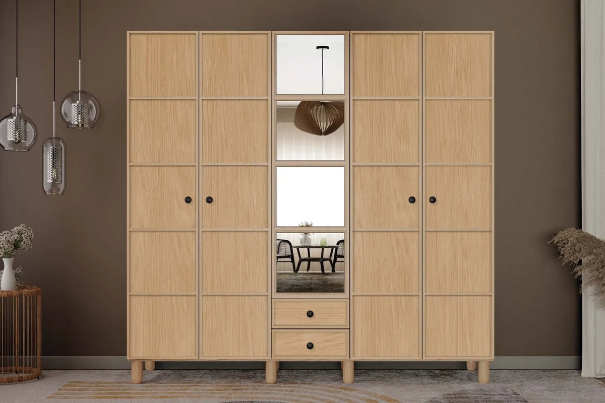 Misea 5 Kapılı MDF Gardırop