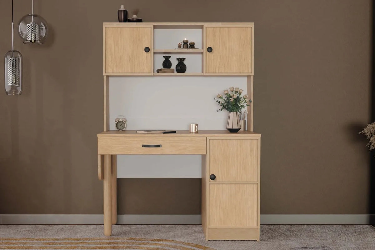 Misea Kitaplıklı MDF Çalışma Masası
